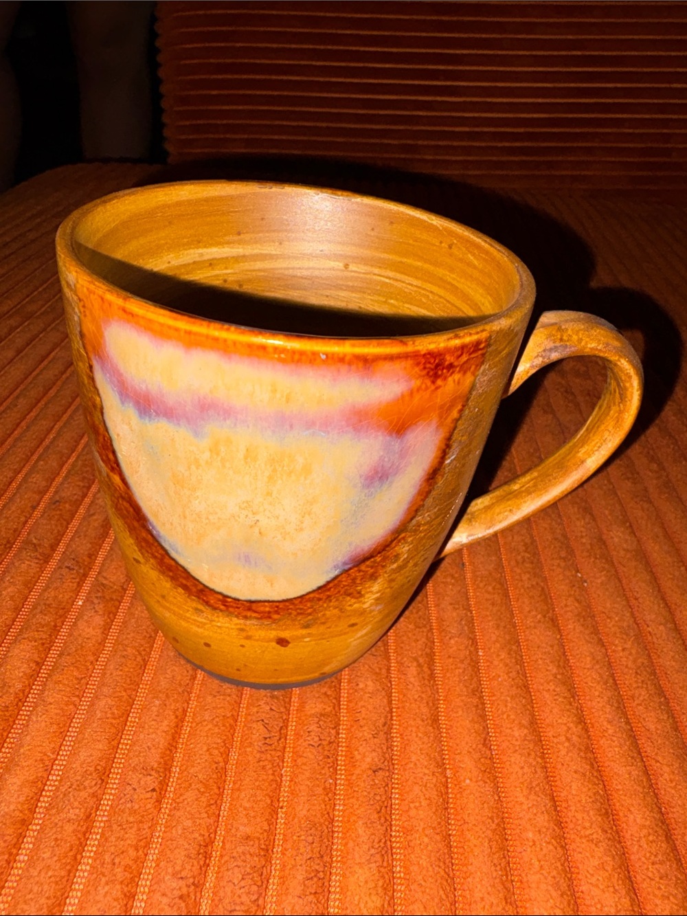 Sango Splash Brown Drip Glaze Coffee Cup Mug #4951 Stoneware